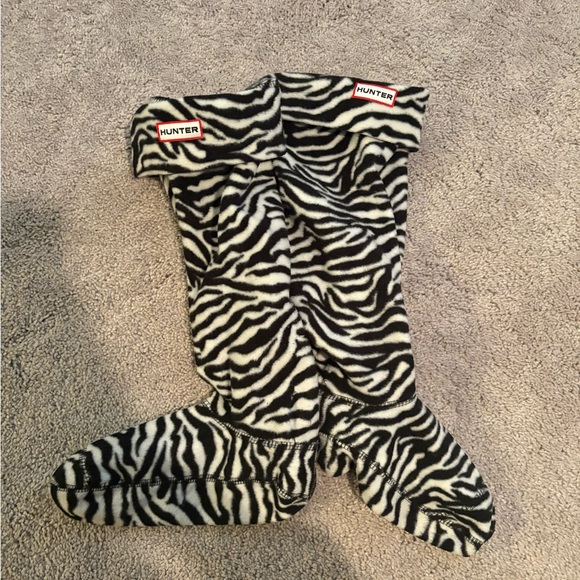 Hunter Black and White Zebra Print Socks - Picture 1 of 3